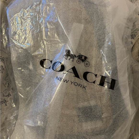 NWT  Coach Men's Khaki/Black Signature Canvas & Leather Edge Backpack- CM024 - Picture 5 of 7